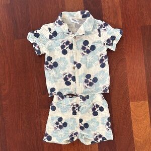Disney Mickey Mouse Kids Matching Set - Blue and Cream